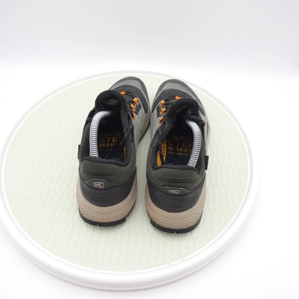 Keen Tempo Flex Mens US 9 Hiking Shoes Gray Green Waterproof Lace Up Sneakers